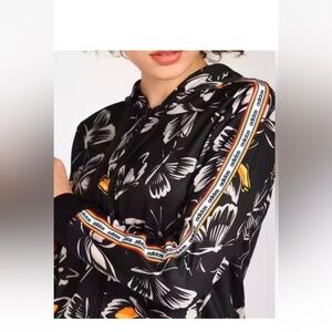 Adidas and Farm Rio colab. Black Hoodie with Butterfly Design